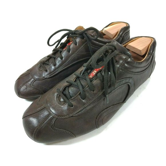 Authentic 4E1165 Prada Brown Leather Drivers Sz 11 - Picture 3 of 12